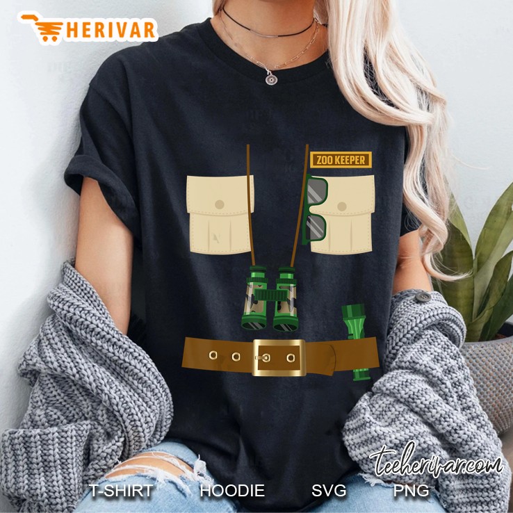 Zoo Keeper Halloween Costume Jungle Safari Explorer Black Version Ladies Tee