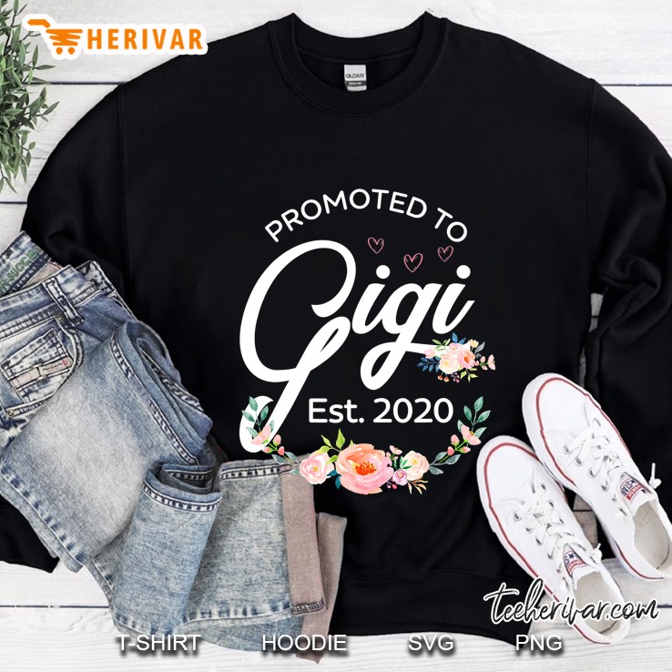 Promoted To Gigi Est 2020 Floral Version2 Sweatshirt