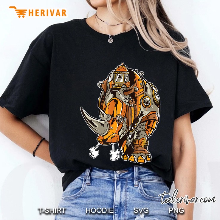 Steampunk Rhino Ladies Tee