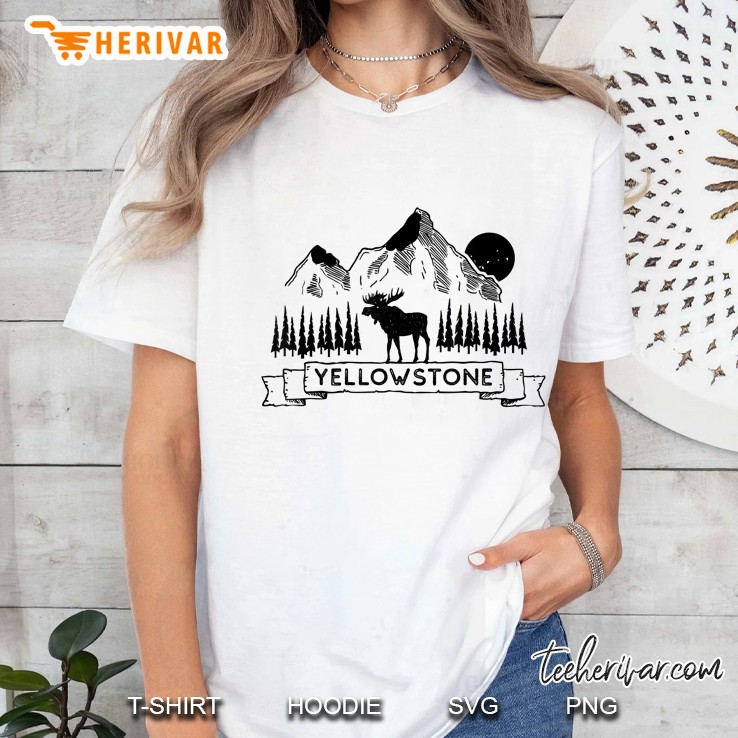 Yellowstone National Park Reindeer Version Ladies Tee