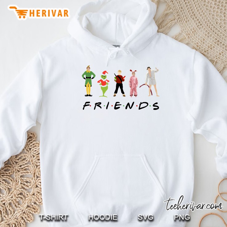 Friends Christmas Movie Characters White Version Hoodie