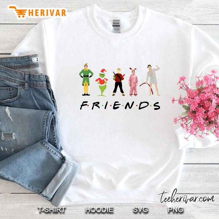 Friends Christmas Movie Characters White Version Sweatshirt