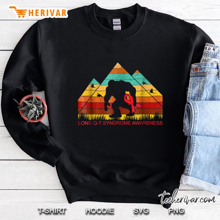 Bigfoot Long Q-T Syndrome Awareness Vintage Version Sweatshirt