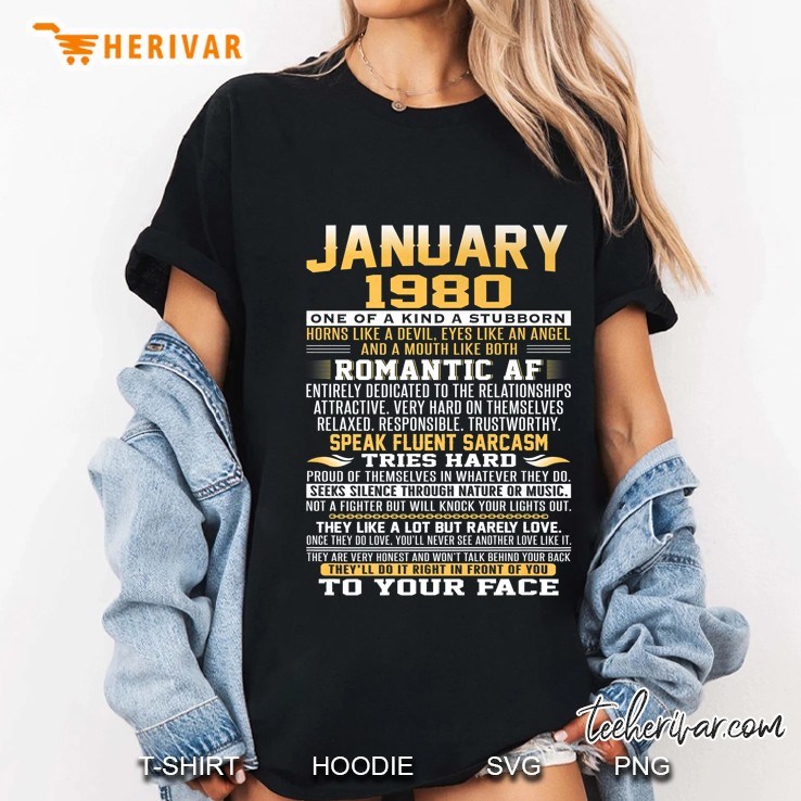January 1980 One Of A Kind A Stubborn Horns Like A Devil Ladies Tee