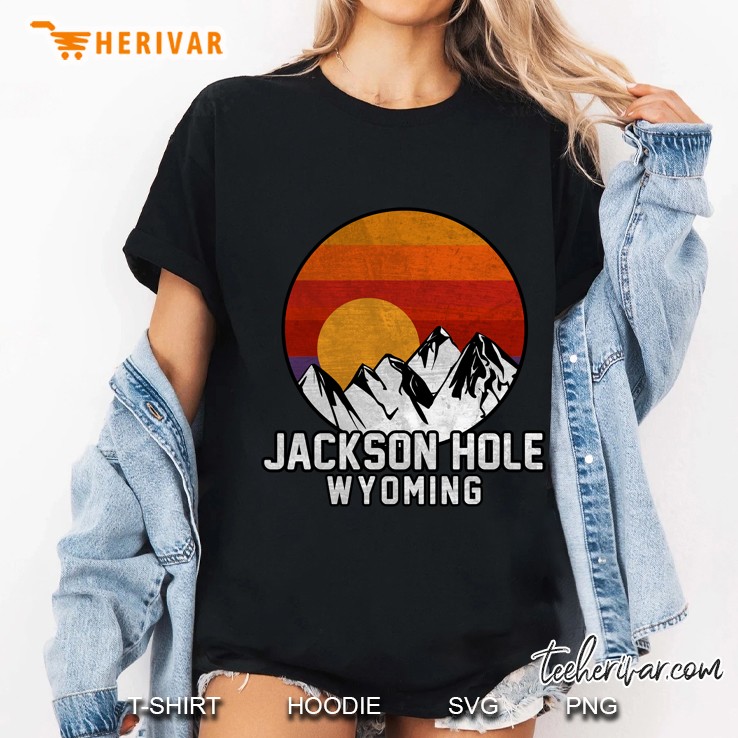 Jackson Hole Wyoming Mountain Sunset Version Ladies Tee