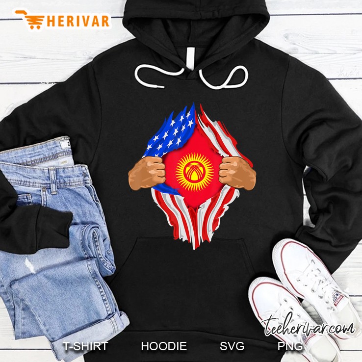 Kyrgyzstan Blood Inside Me Kyrgyzstan Flag Hoodie