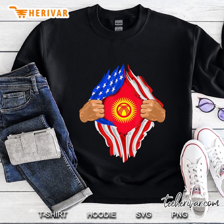 Kyrgyzstan Blood Inside Me Kyrgyzstan Flag Sweatshirt