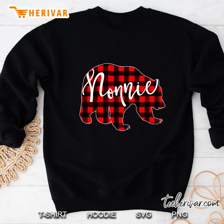 Nonnie Red Plaid Bear Sweatshirt