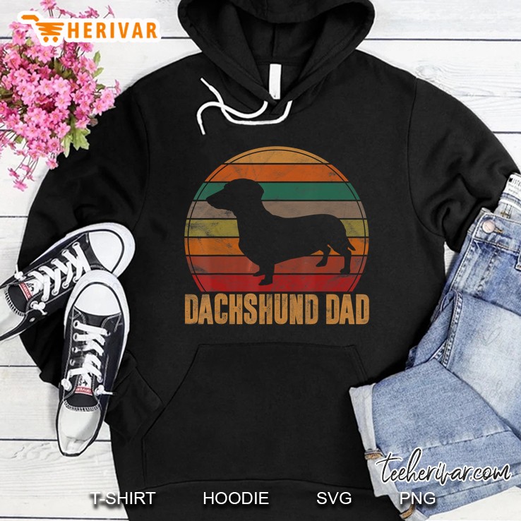 Dachshund Dad Dachshund Lover Vintage Version Hoodie