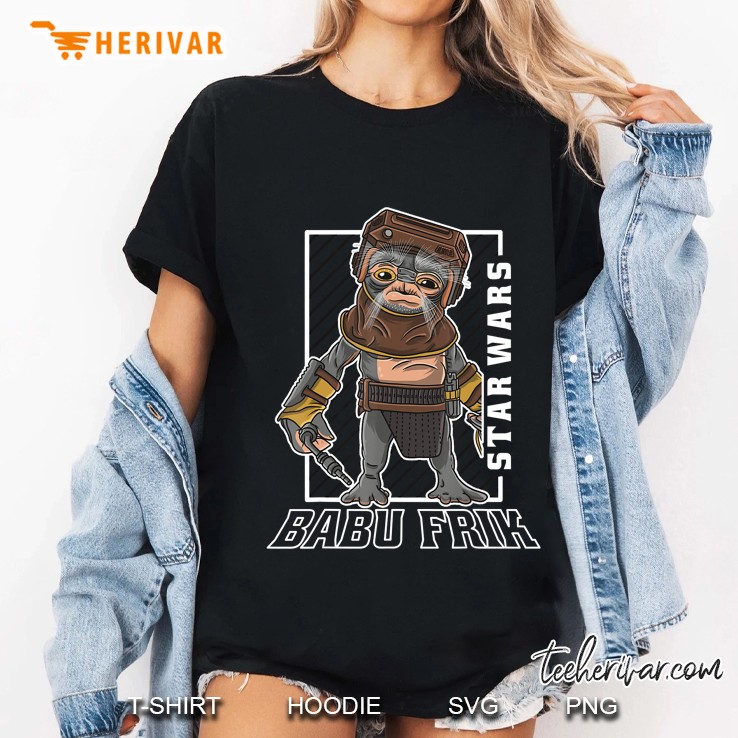 Star Wars The Rise Of Skywalker Babu Frik Portrait Version2 Ladies Tee