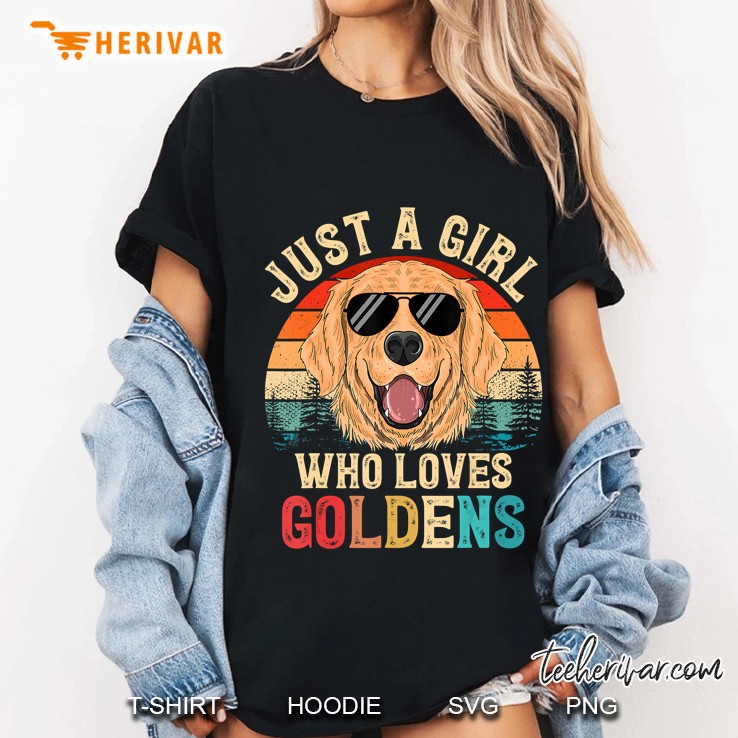 Just A Girl Who Loves Golden Vintage Version Ladies Tee