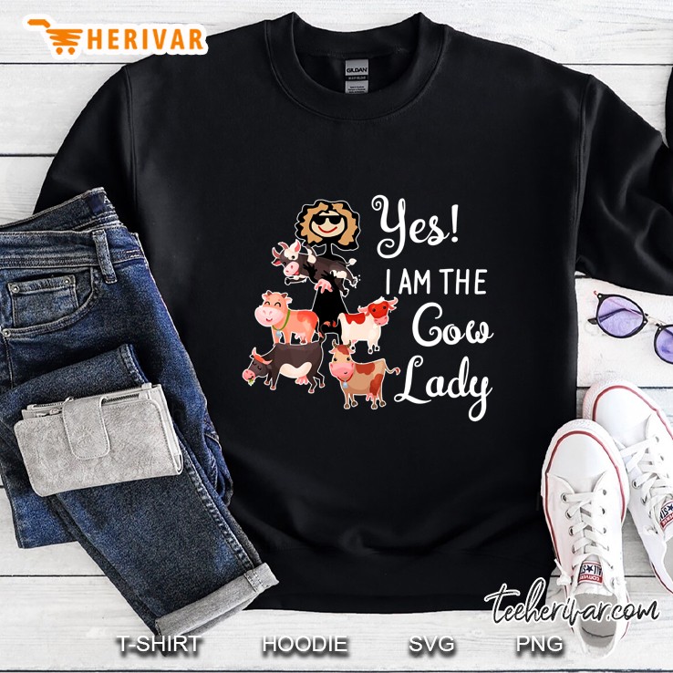 Yes I Am The Cow Lady Black Version Sweatshirt