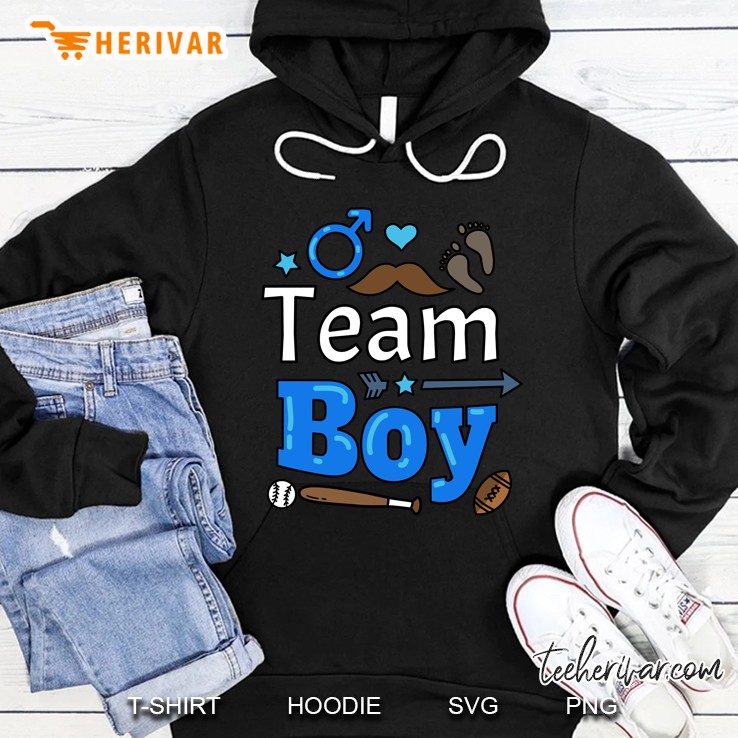Team Boy Gender Reveal Baby Shower Hoodie