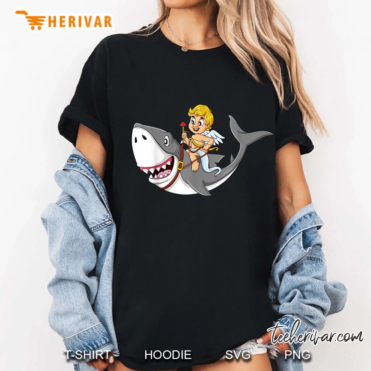 Cupid Riding Shark Valentine