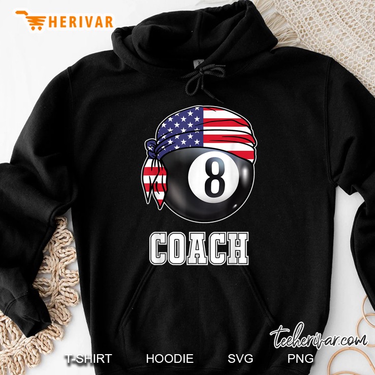 Coach Pool Billiards American Flag Bandana Hoodie