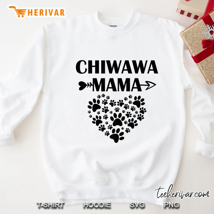 Chiwawa Mama Chihuahua Lover Paw Dog Heart Version Sweatshirt
