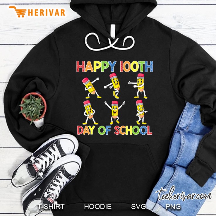 Happy 100th Day Of School Dancing Pencils Hoodie