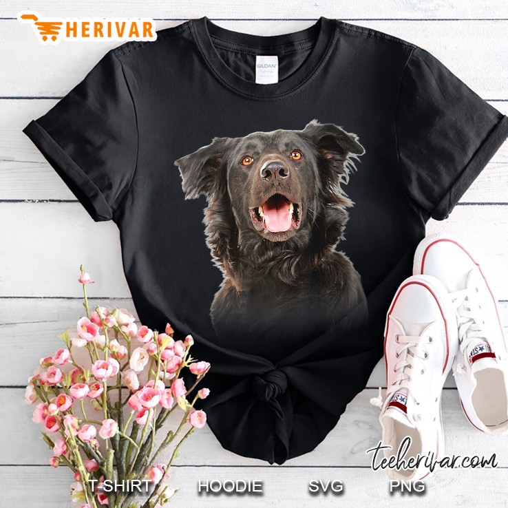 Flat Coated Retriever Only Face Christmas Dog Lover Gift Shirt
