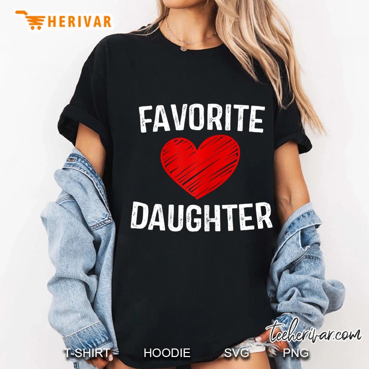 Favorite Daughter Heart Distressed Version2 Ladies Tee