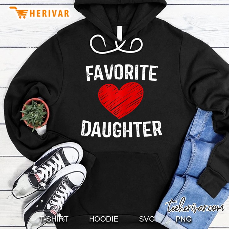 Favorite Daughter Heart Distressed Version2 Hoodie