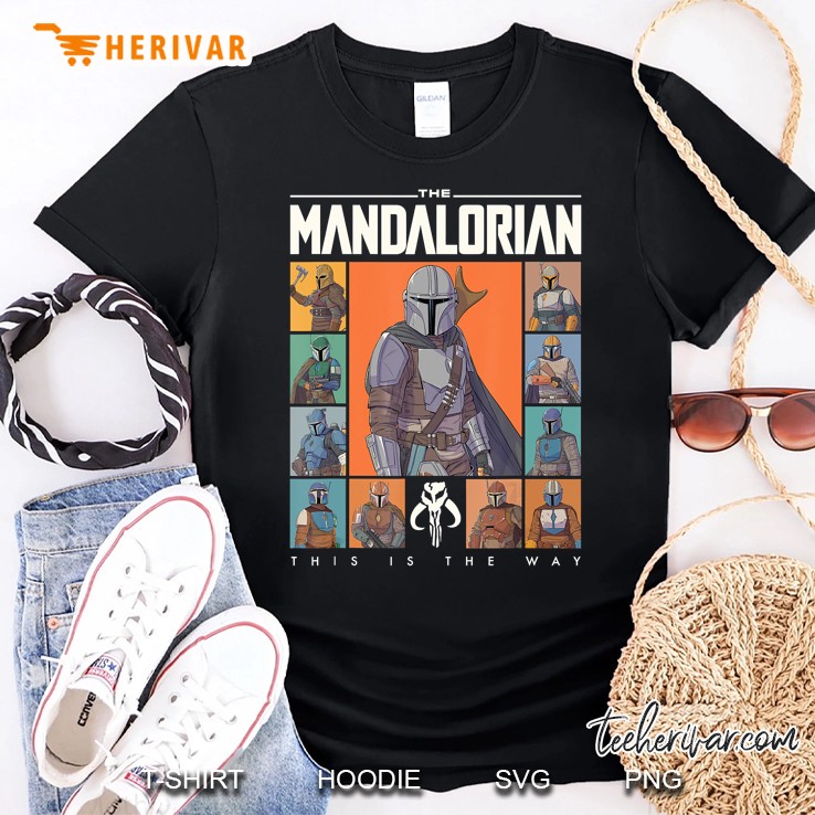 Star Wars The Mandalorian Character Grid This Is The Way Shirt