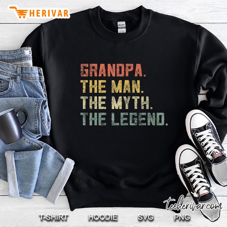 Grandpa The Man The Myth The Legend Vintage Version Sweatshirt