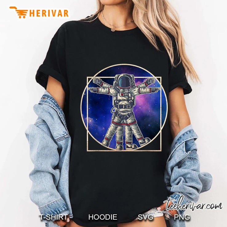 Astronaut Vitruvian Man Da Vinci Ladies Tee