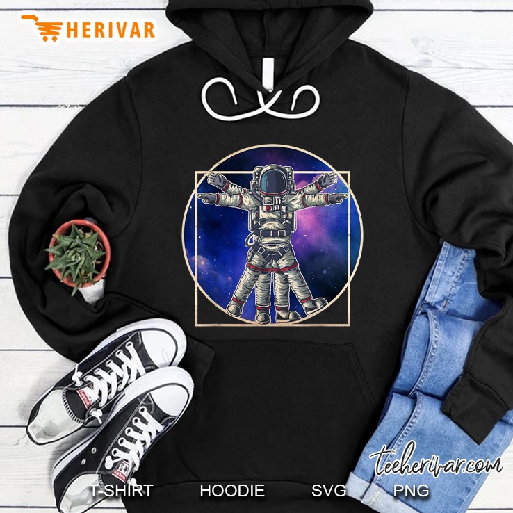 Astronaut Vitruvian Man Da Vinci Hoodie