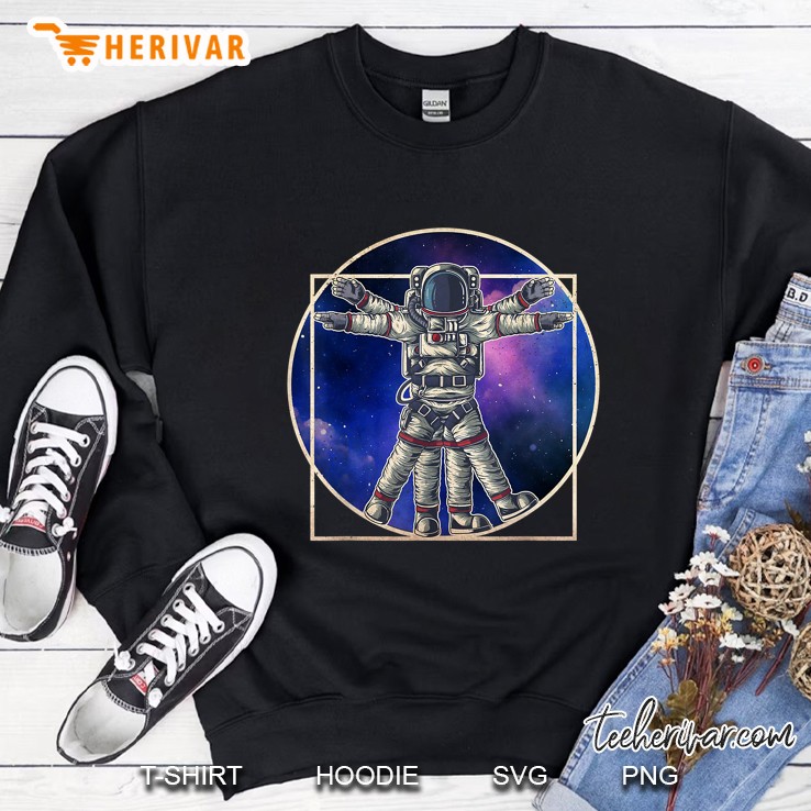 Astronaut Vitruvian Man Da Vinci Sweatshirt
