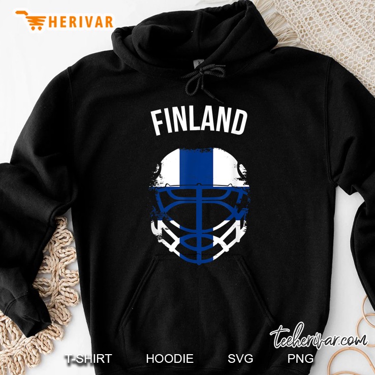 Finland Ice Hockey Helmet Finnish Flag Hoodie