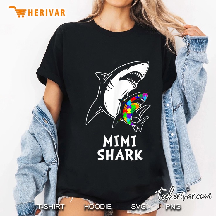 Mimi Shark Autism Awareness Ladies Tee