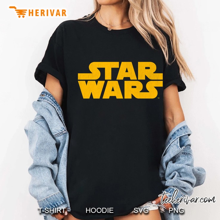 Star Wars Original Yellow Font Logo Ladies Tee