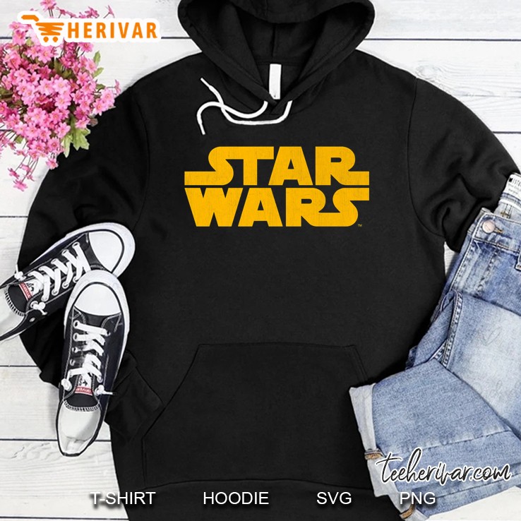Star Wars Original Yellow Font Logo Hoodie