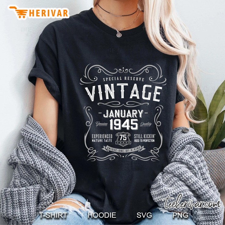 Special Reserve Vintage January 1945 75 Years Ladies Tee