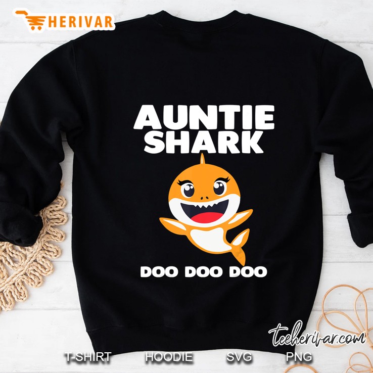 Auntie Shark Doo Doo Doo Black Version Sweatshirt