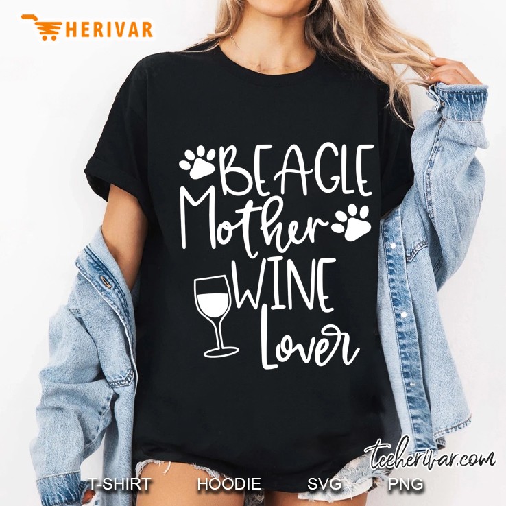 Beagle Mother Wine Lover Ladies Tee