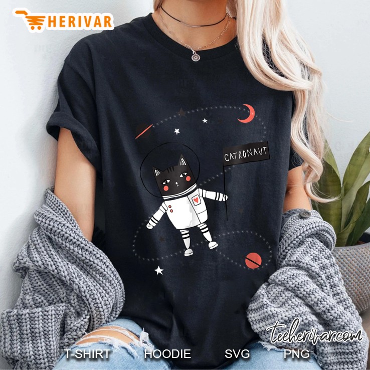 Cosmic Cat Catronaut Funny Cat Lovers Ladies Tee