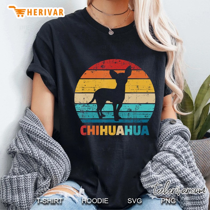 Chihuahua Silhouette Vintage Version Ladies Tee