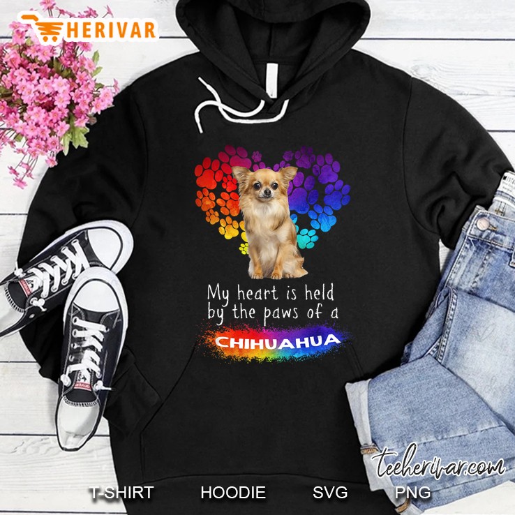 My Heart Is Held By The Paws Of A Chihuahua Colorful Version Hoodie