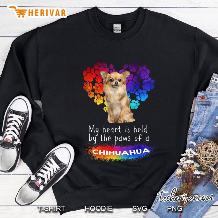My Heart Is Held By The Paws Of A Chihuahua Colorful Version Sweatshirt