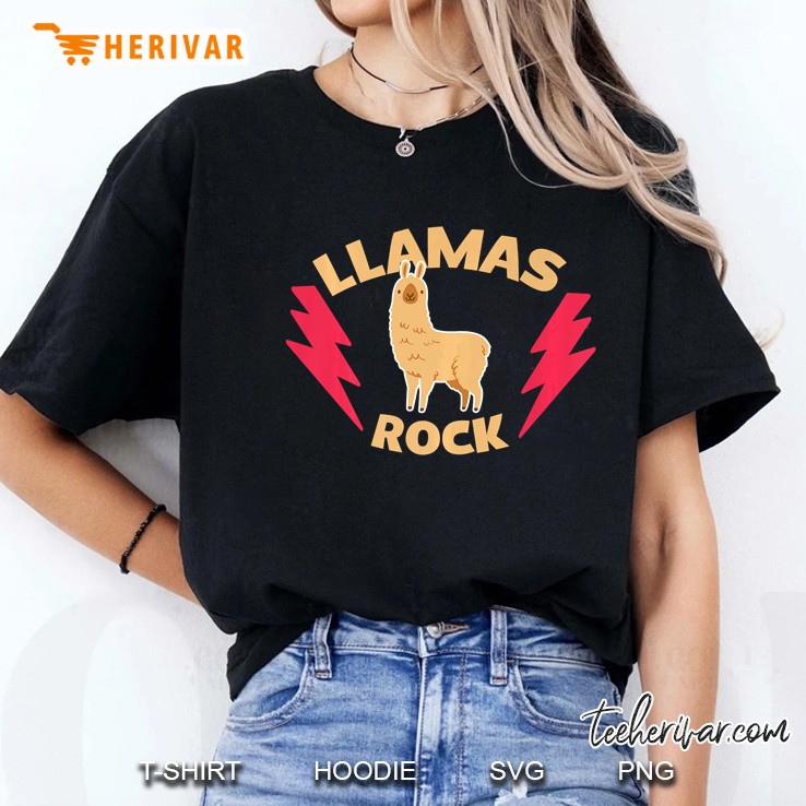 Llamas Rock Funny Llamas Ladies Tee