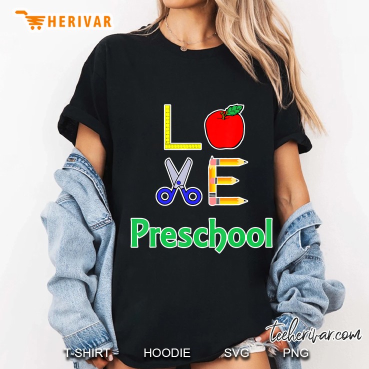 Love Preschool Teacher Version2 Ladies Tee