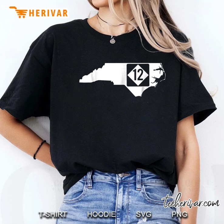 North Carolina Number 12 Highway Shield Ladies Tee