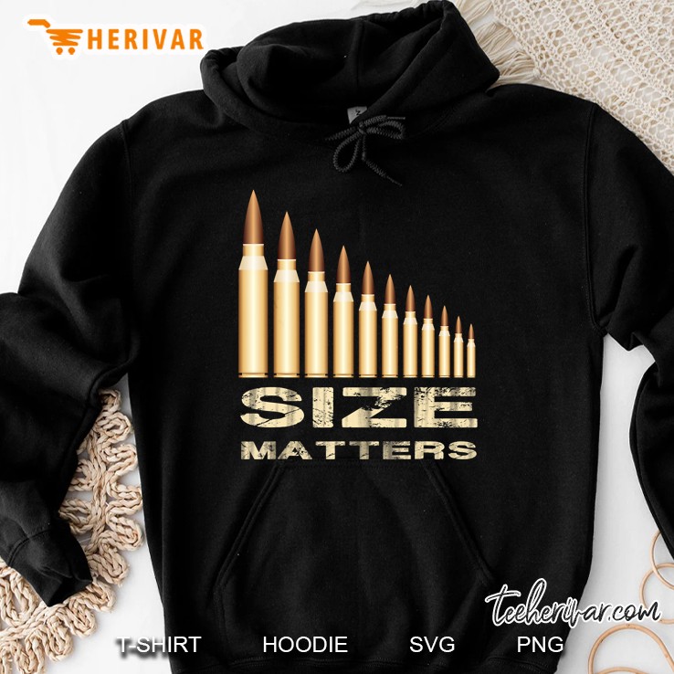 Size Matters Gun Lover Bullets Hoodie
