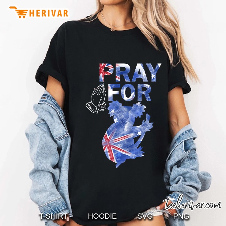 Pray For Australia Koala Australian Animals Ladies Tee