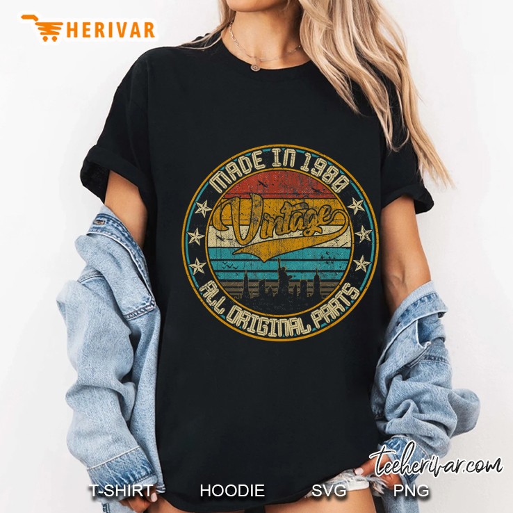 Made In 1980 Vintage All Original Parts Ladies Tee