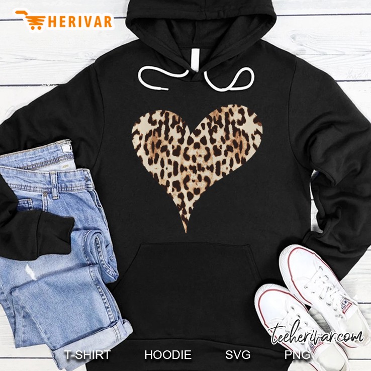 Cheetah Leopard Heart Hoodie