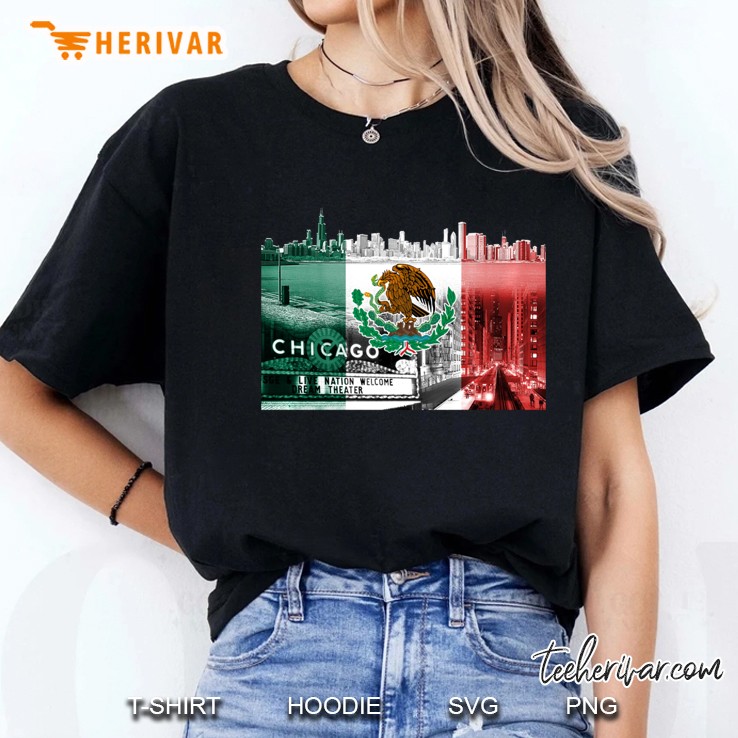 Chicago Cholo Chicano Windy City Mexican Flag Ladies Tee