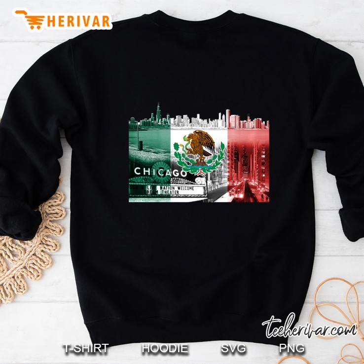 Chicago Cholo Chicano Windy City Mexican Flag Sweatshirt
