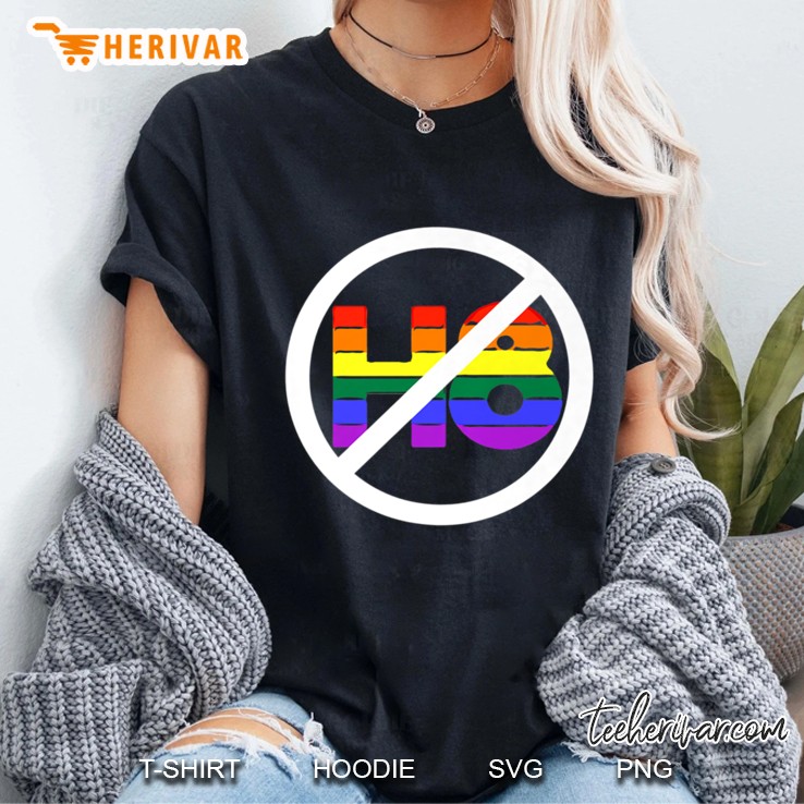 No H8 LGBT Stop Hate Spread Love Ladies Tee